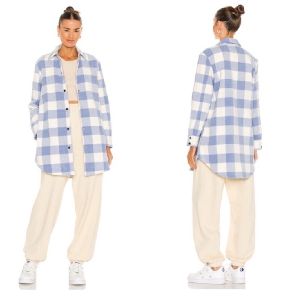 BB Dakota Eldridge Blue Buffalo Check Shacket size M
